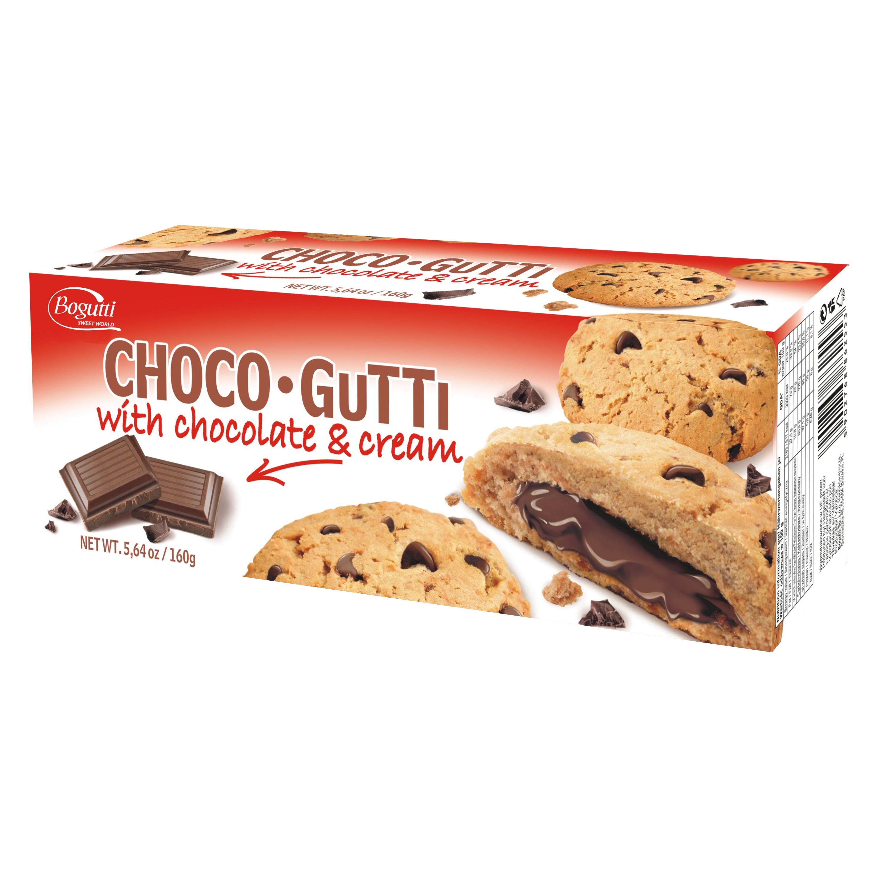 CHOCO GuTTi – Biscuits croquants au chocolat et à la crème au chocolat