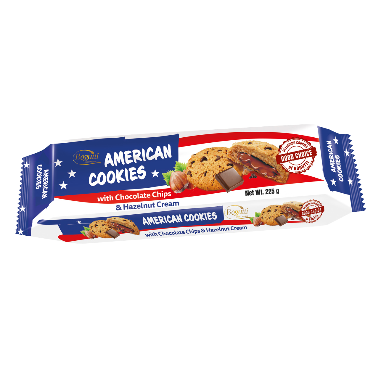 Cookies in American Style – Kruche ciasteczka z czekoladą i kremem orzechowym