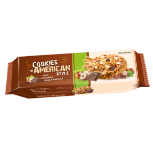 Cookies in American Style — Песочное печенье с шоколадом и фундуком