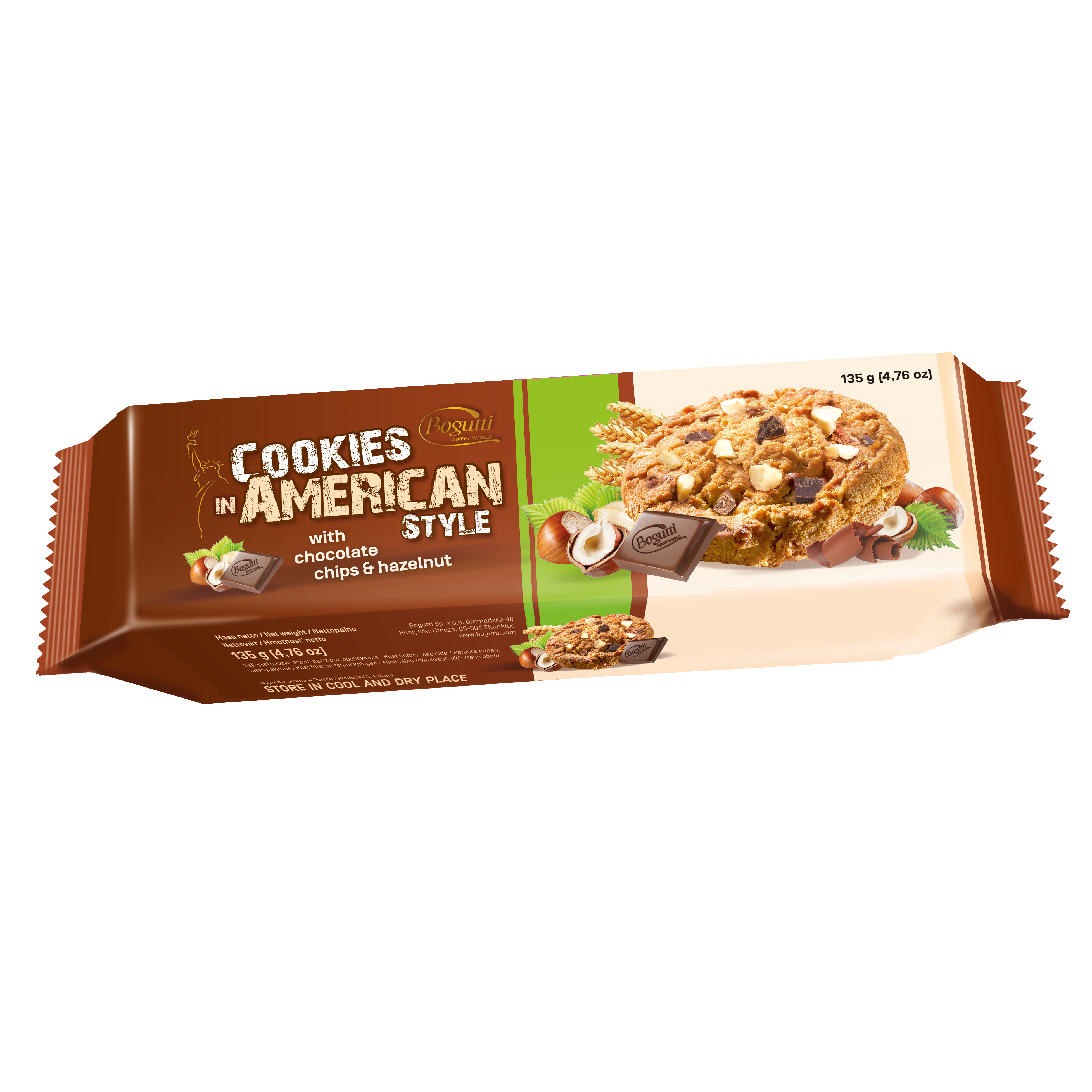 Cookies in American Style – Kruche ciasteczka z czekoladą i orzechami laskowymi
