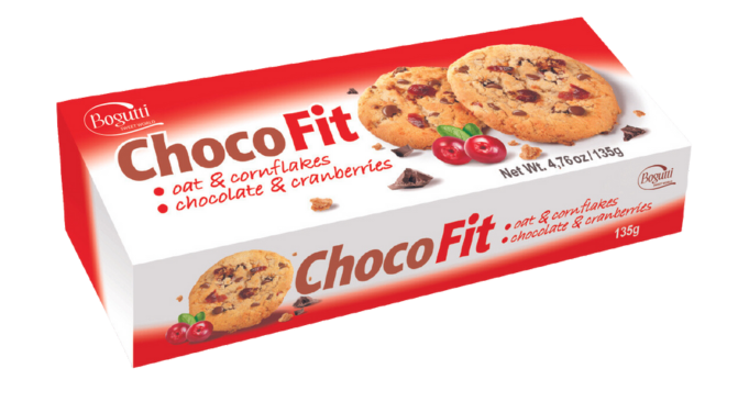 Choco Fit – Kruche ciasteczka z płatkami owsianymi, kukurydzianymi, czekoladą i żurawiną