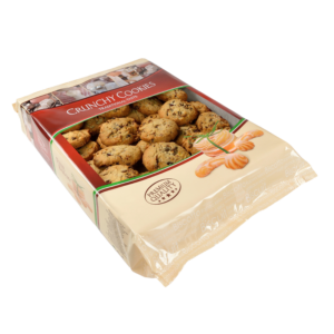 Песочное печенье с овсяными и кукурузными хлопьями, шоколадом и клюквой