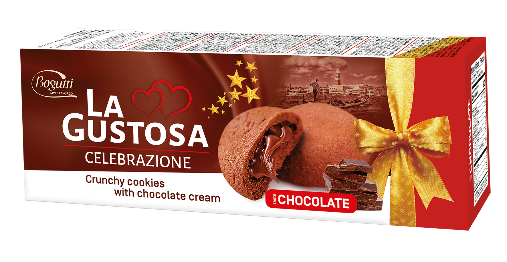 La Gustosa Celebrazione – Biscuits croquants à la crème au chocolat