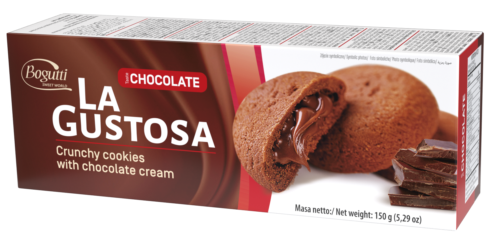 La Gustosa – بسكوت مقرمش محشو بكريمة الشوكولاتة