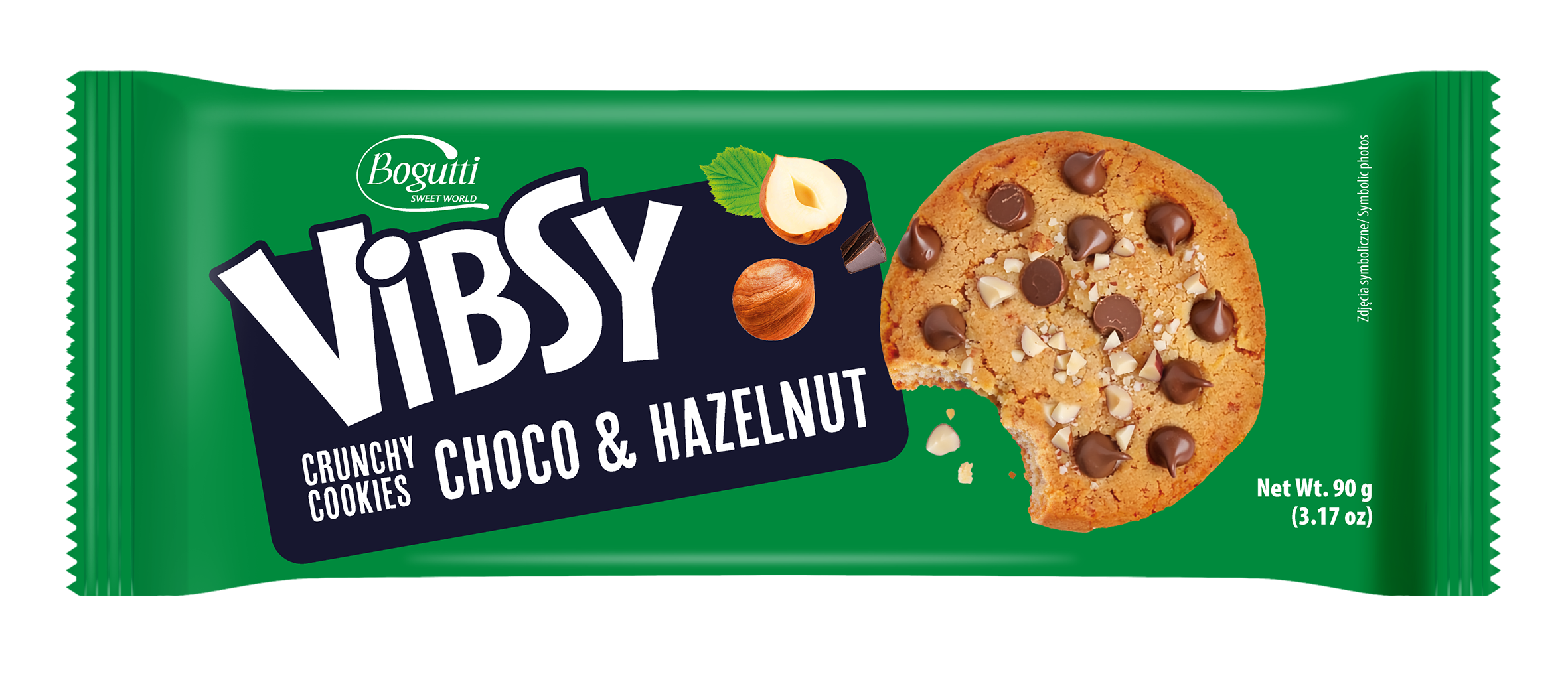 Ciastka z dropsami czekolady deserowej i orzechami laskowymi