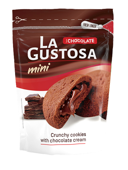 La Gustosa mini – Biscuits croquants à la crème au chocolat