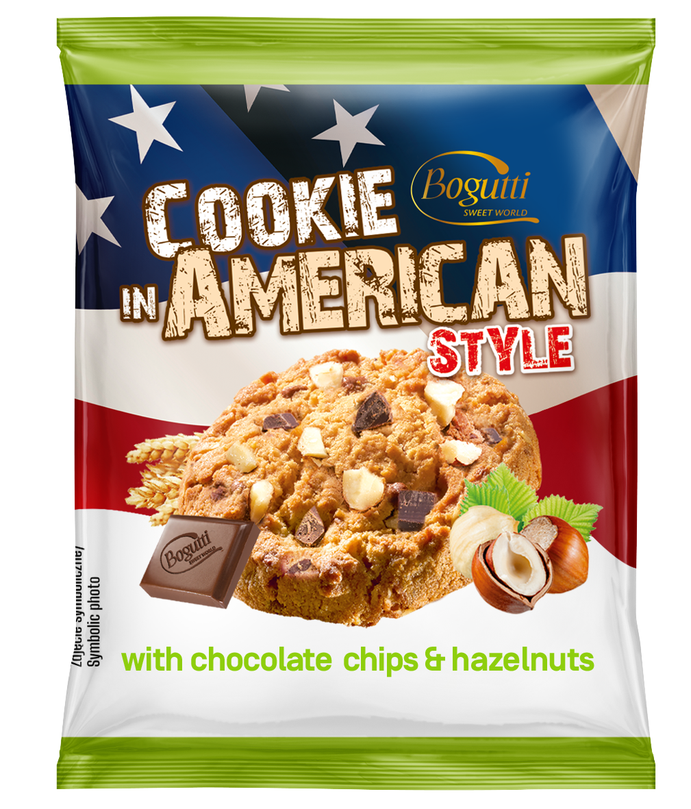 Cookie in American Style – كوكيز مقرمشة بالشوكولاتة والبندق