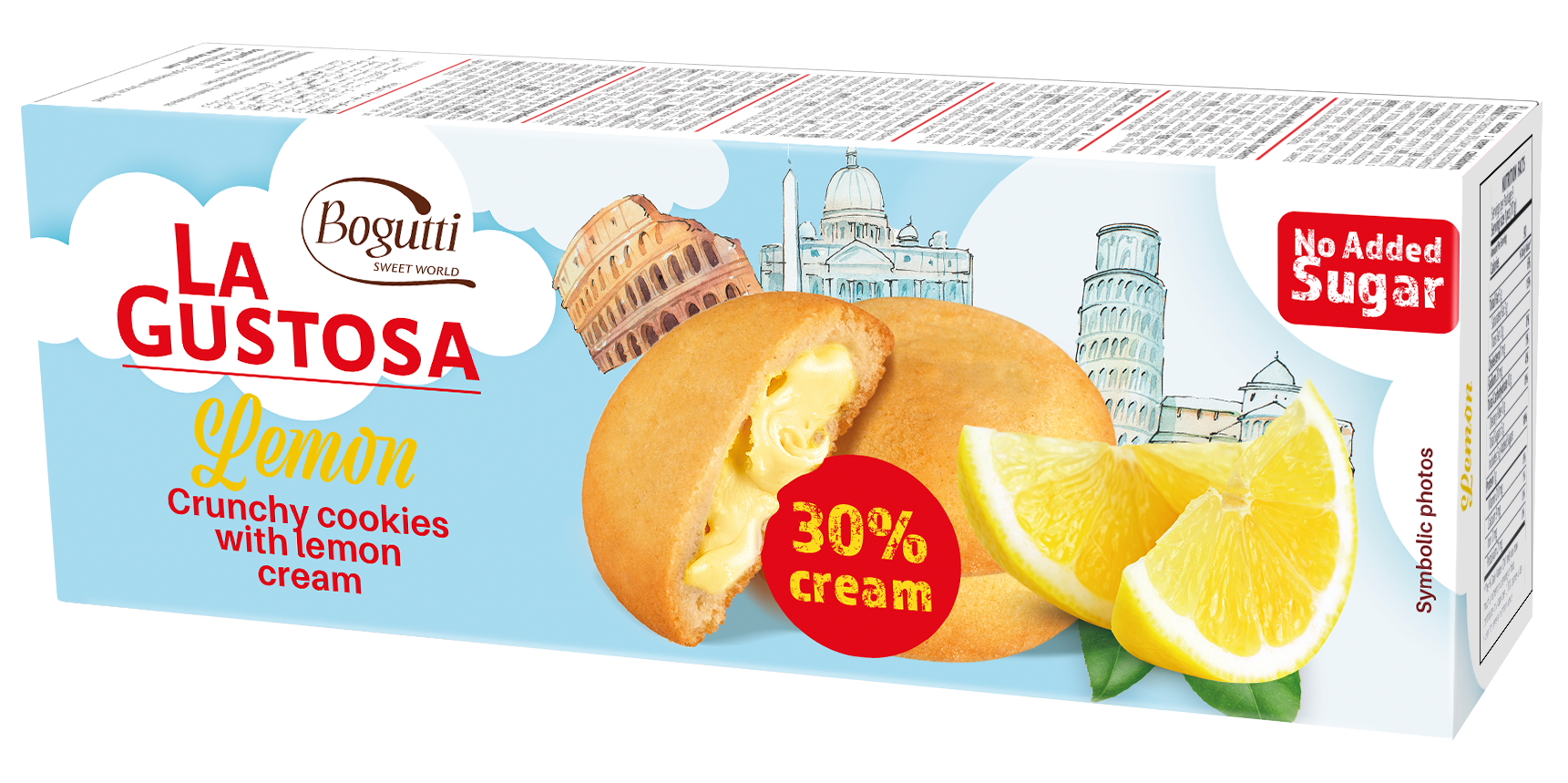 La Gustosa – Crunchy cookies with lemon cream no added sugar