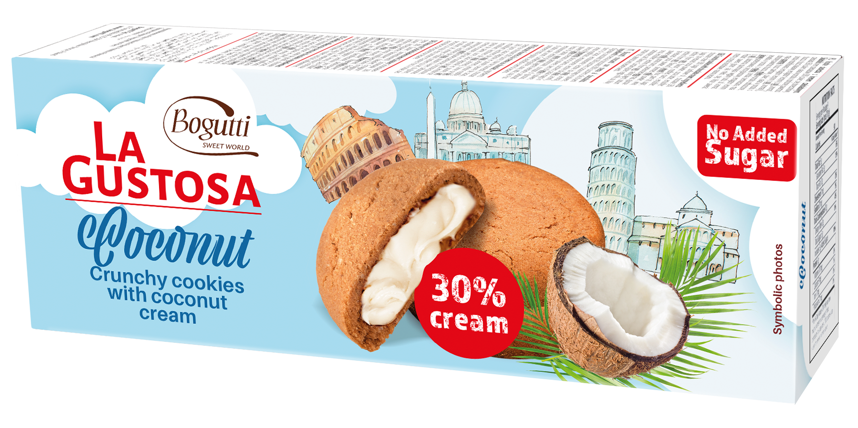 La Gustosa – Crunchy cookies with coconut cream no added sugar