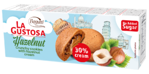 La Gustosa – Crunchy cookies with hazelnut cream no added sugar