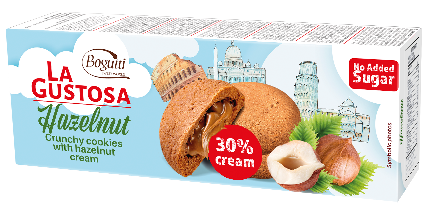 La Gustosa – Crunchy cookies with hazelnut cream no added sugar