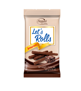 Rurki waflowe z kremem o smaku brownie