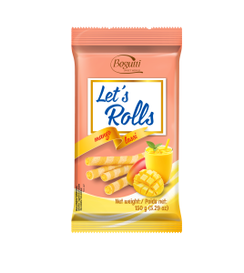 Rurki waflowe z kremem o smaku mango lassi